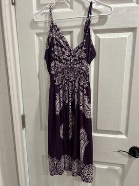 Urban Mango Spaghetti Strap Women's Large Purple Sun Dress